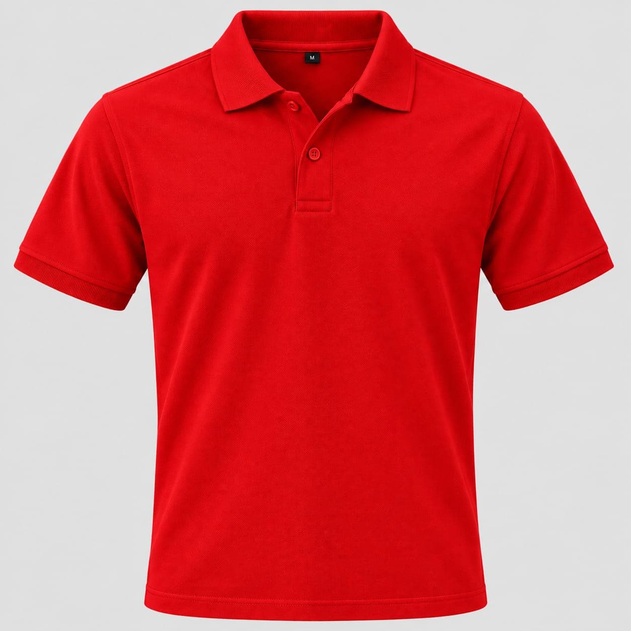 Spun Matty Polo T-Shirt — Red
